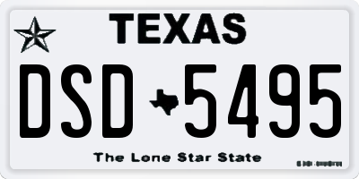 TX license plate DSD5495