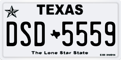 TX license plate DSD5559