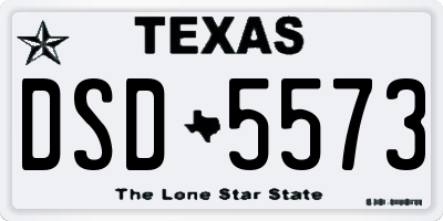 TX license plate DSD5573