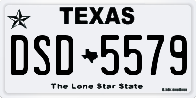 TX license plate DSD5579