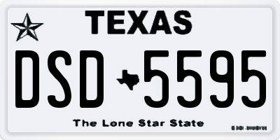 TX license plate DSD5595