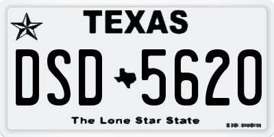 TX license plate DSD5620
