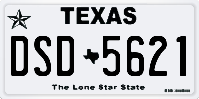 TX license plate DSD5621