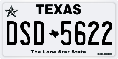 TX license plate DSD5622