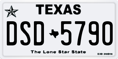 TX license plate DSD5790