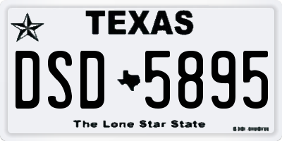 TX license plate DSD5895