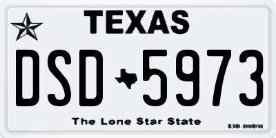 TX license plate DSD5973