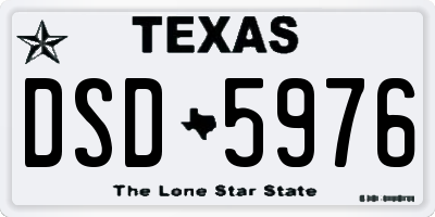 TX license plate DSD5976