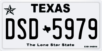 TX license plate DSD5979