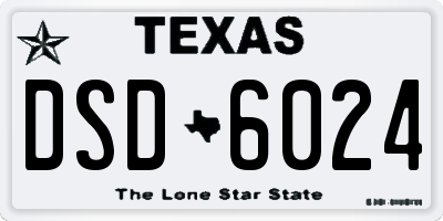 TX license plate DSD6024