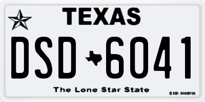 TX license plate DSD6041