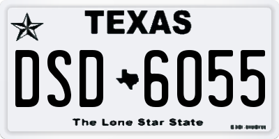 TX license plate DSD6055