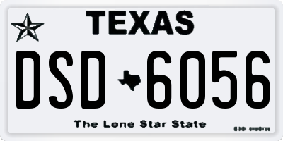 TX license plate DSD6056
