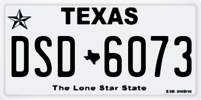 TX license plate DSD6073