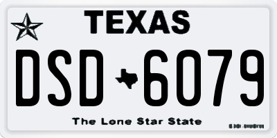 TX license plate DSD6079