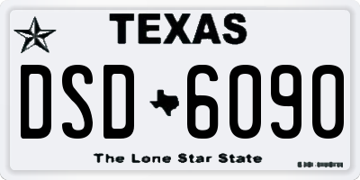 TX license plate DSD6090