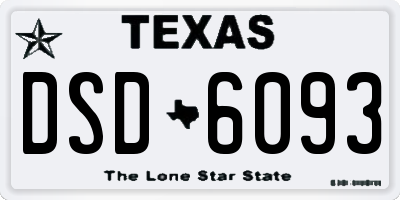 TX license plate DSD6093