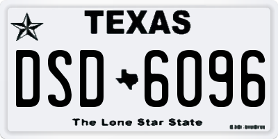 TX license plate DSD6096