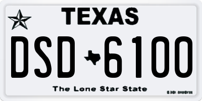 TX license plate DSD6100