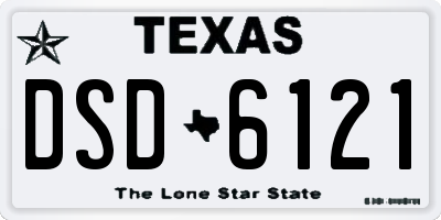 TX license plate DSD6121
