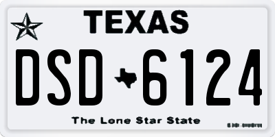 TX license plate DSD6124