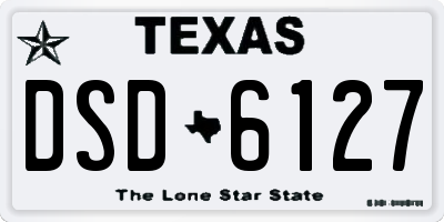 TX license plate DSD6127