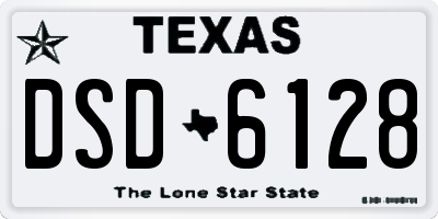 TX license plate DSD6128