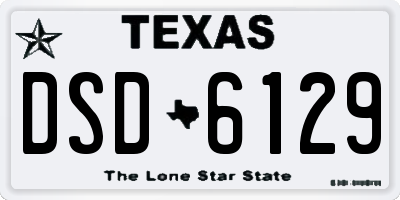 TX license plate DSD6129