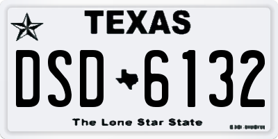 TX license plate DSD6132