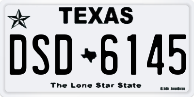 TX license plate DSD6145