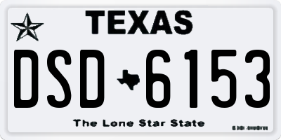 TX license plate DSD6153
