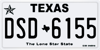 TX license plate DSD6155