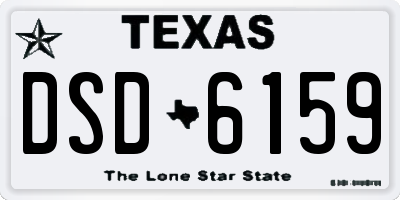 TX license plate DSD6159