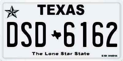 TX license plate DSD6162