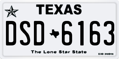 TX license plate DSD6163
