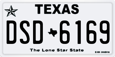 TX license plate DSD6169