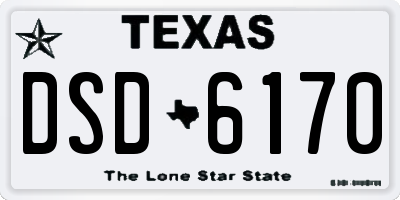 TX license plate DSD6170