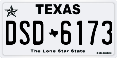 TX license plate DSD6173