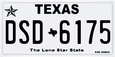 TX license plate DSD6175