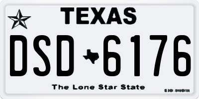 TX license plate DSD6176