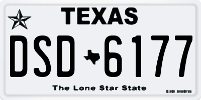 TX license plate DSD6177