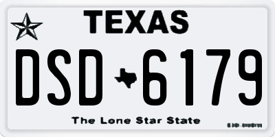 TX license plate DSD6179