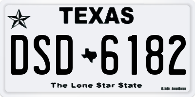 TX license plate DSD6182