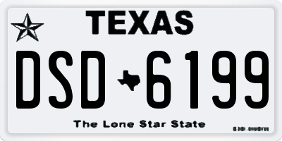 TX license plate DSD6199