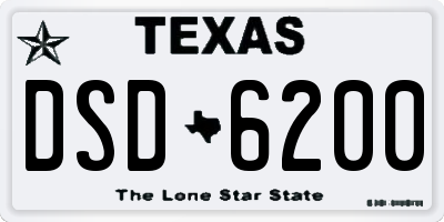 TX license plate DSD6200