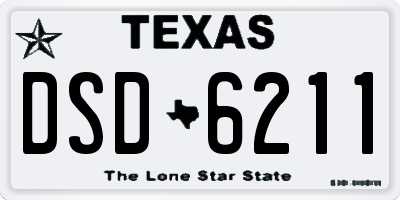 TX license plate DSD6211