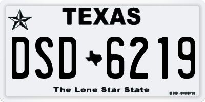 TX license plate DSD6219