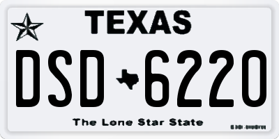 TX license plate DSD6220