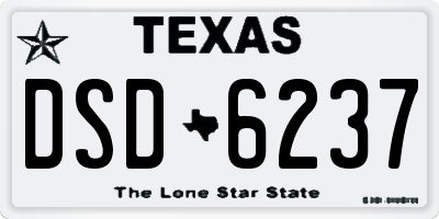 TX license plate DSD6237