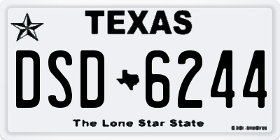TX license plate DSD6244